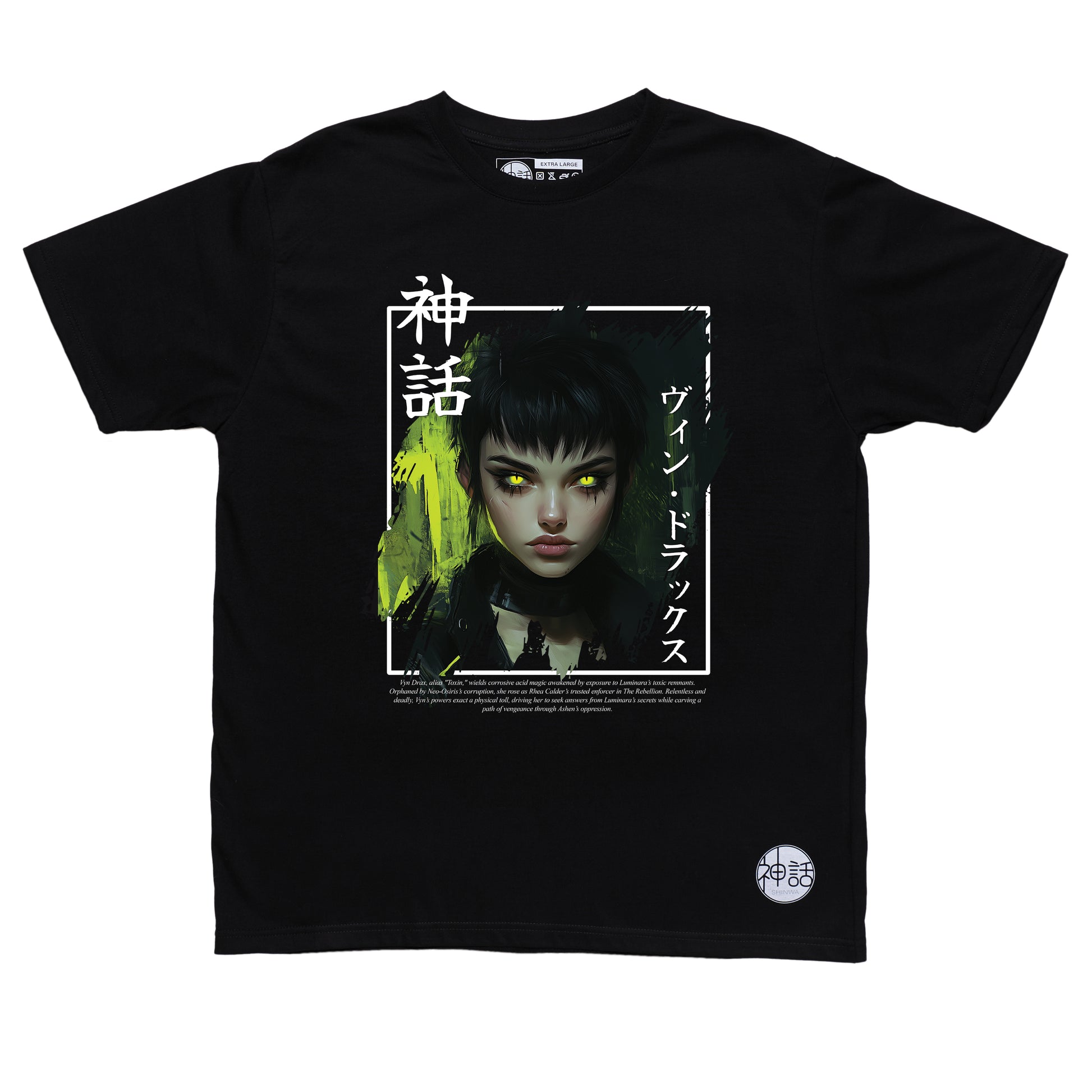 venom anime girl in black t-shirt by Shinwa , streetwear brand from the Philippines