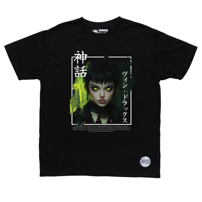 venom anime girl in black t-shirt by Shinwa , streetwear brand from the Philippines