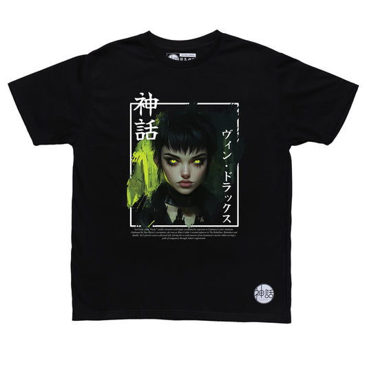 venom anime girl in black t-shirt by Shinwa , streetwear brand from the Philippines
