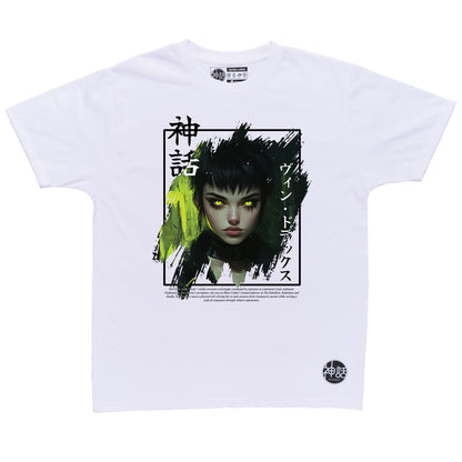 venom anime girl in white t-shirt by Shinwa, streetwear brand from the Philippines