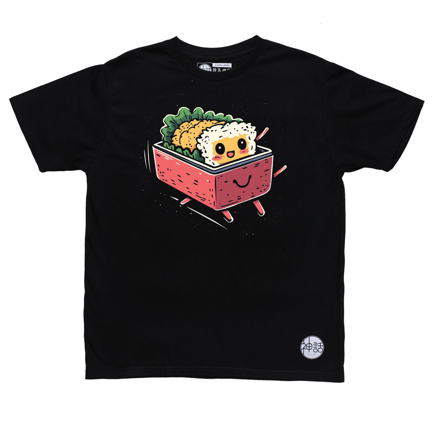 morning sushi set graphic on white t-shirt by Shinwa, streetwear brand from the Philippines